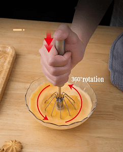 Stainless Steel Semi-automatic Egg Whisk