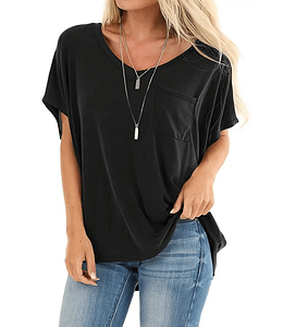 Loose Solid Pocket T-Shirt