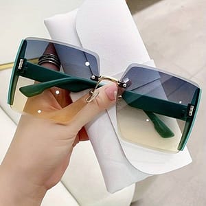 Oversized Ombre Lens Fashion Sunglasses