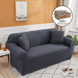 1pc Solid Color Non-slip Removable Scratch Resistant Washable And Elastic Sofa Cover