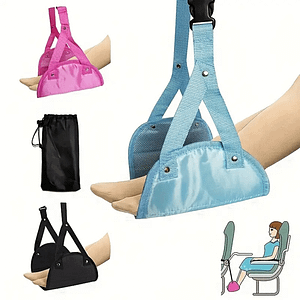 Airplane Footrest With Adjustable Strap