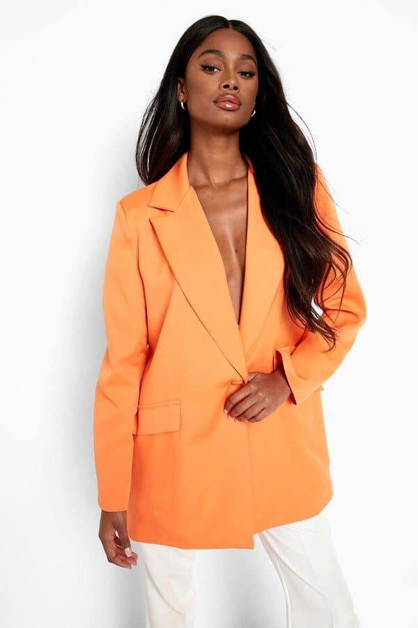 Boohoo coloured pop tailored blazer